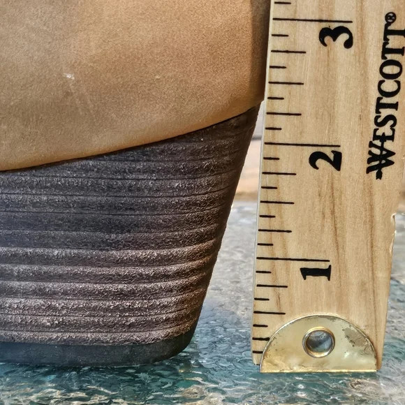 Lands End Womens Mid-Calf Brown Leather Side Zip Boots  #432842  Size 8 - Picture 6 of 10